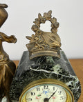 Clock Vintage French Style Marble Clock Figurine Garniture Set LOT 60616