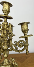 Pair of Candelabras Vintage French Style 5 Arm Ornate Candle Holders LOT 606010