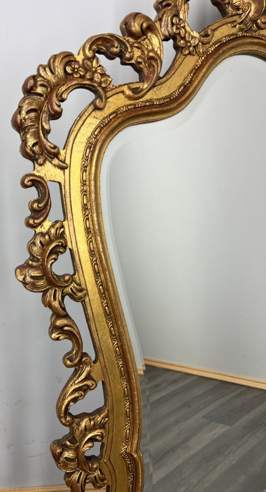 Vintage French Style Carved Wall Mirror Ornate Wall Frame LOT 45325