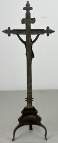 Crucifix Vintage French Style Religious Cross Standing Ornament LOT 64427