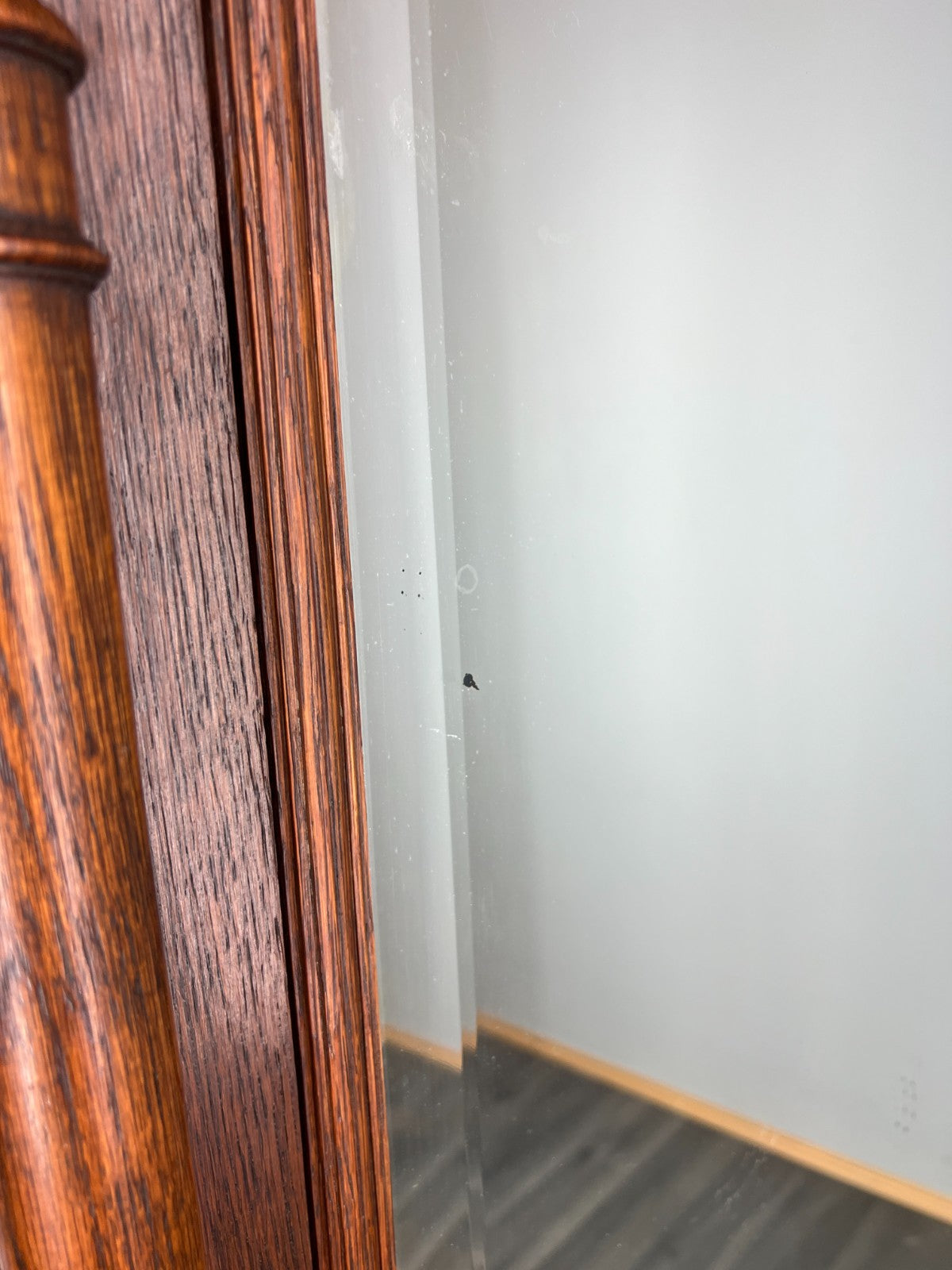 Antique French Style Oak Carved Wall Mirror Ornate Wall Frame LOT 45435