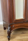 Wardrobe Antique French Style Walnut Two Door Mirrored Carved Armoire LOT 613313