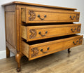 Chest of Drawers Vintage French Louis Oak 3 Drawers Carved Cabinet LOT 625911