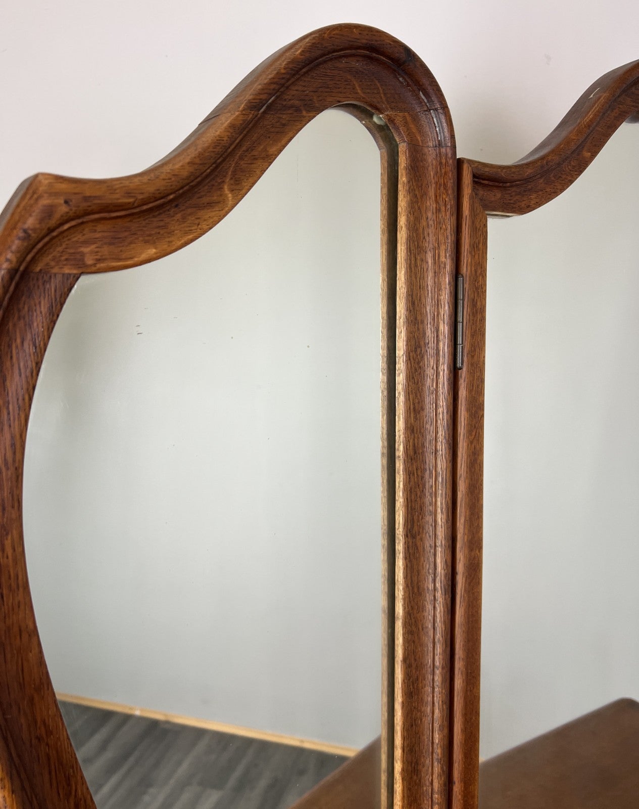 Vintage Dressing Table with Mirror French Oak Louis Vanity Table Makeup LOT 479714