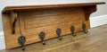 Coat Rack Vintage French Oak Wall Mounted 5 Hooks Carved Rack Hanger LOT 62030