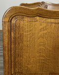 Bed Vintage French Louis XVI Double Bed Frame Oak Carved Headboard LOT 46194