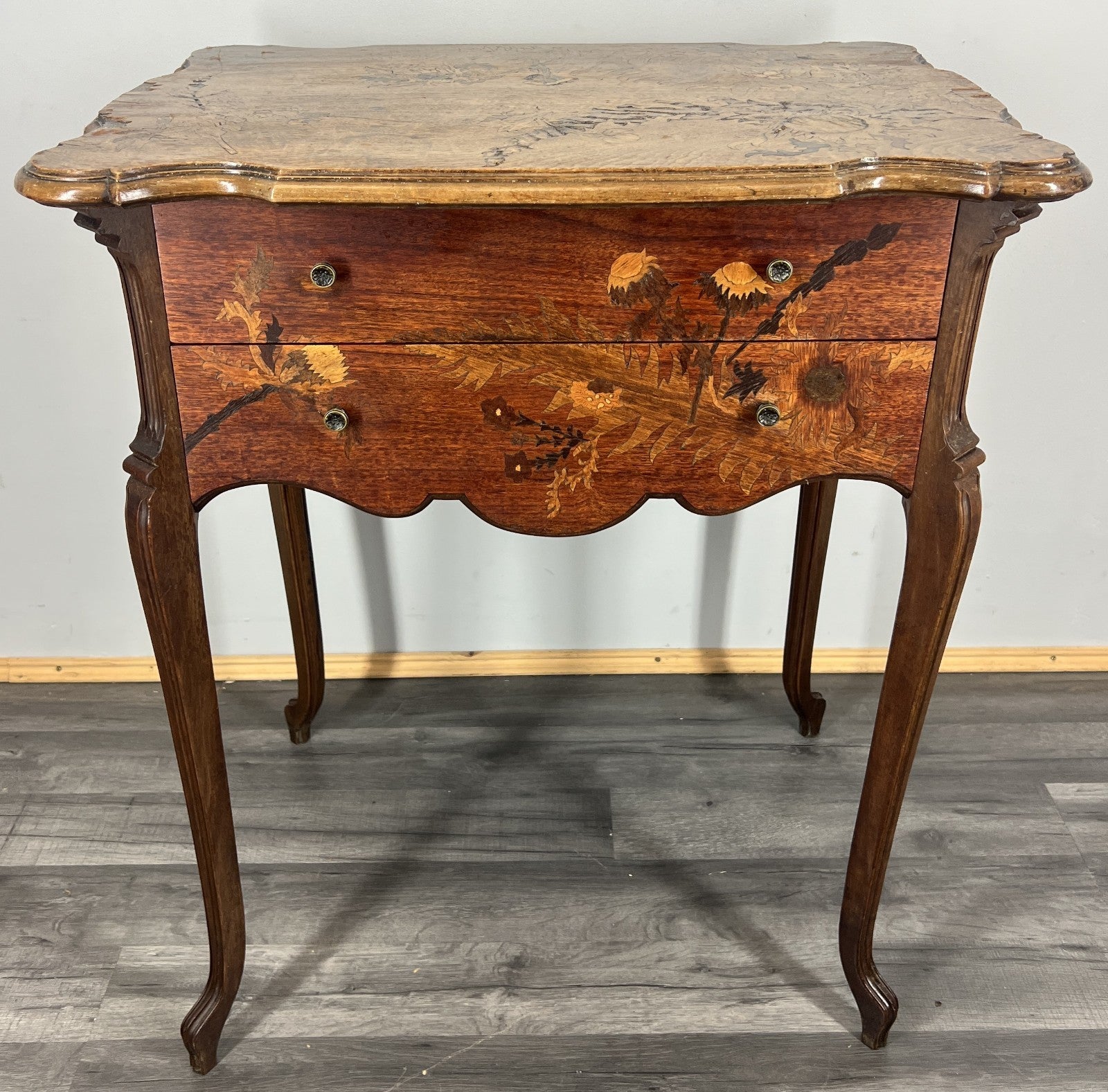 Cabinet Vintage French Louis XVI Style Oak Sideboard Carved Cupboard LOT 42903