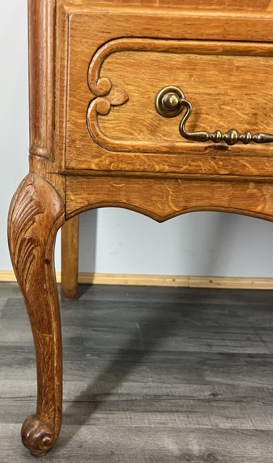 Cabinet Vintage French Louis XVI  TV stand  Carved Desk Oak Sideboard LOT 45154