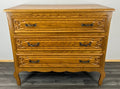Chest of Drawers Vintage French Louis XIV Style 3 Drawer Carved Cabinet LOT 27591