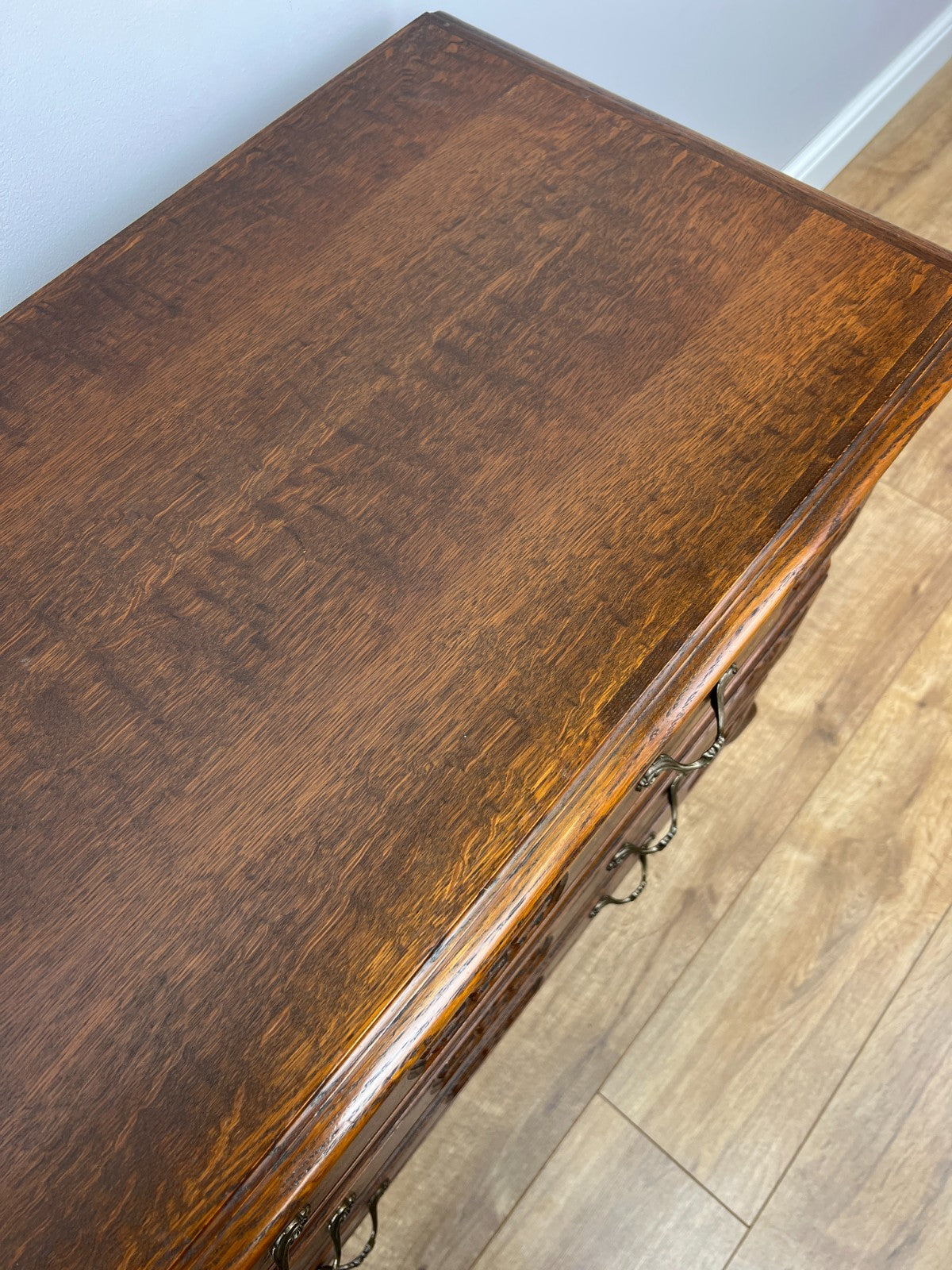 Chest of Drawers Vintage French Louis XVI Style Oak Carved Cabinet LOT 492012