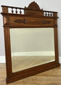 Mirror Antique French Style Wall Mirror Oak Carved Decorative Frame LOT 61660
