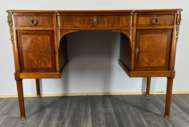 Sideboard Antique French Style Burr Wood Writing Desk Cabinet Storage LOT 15280