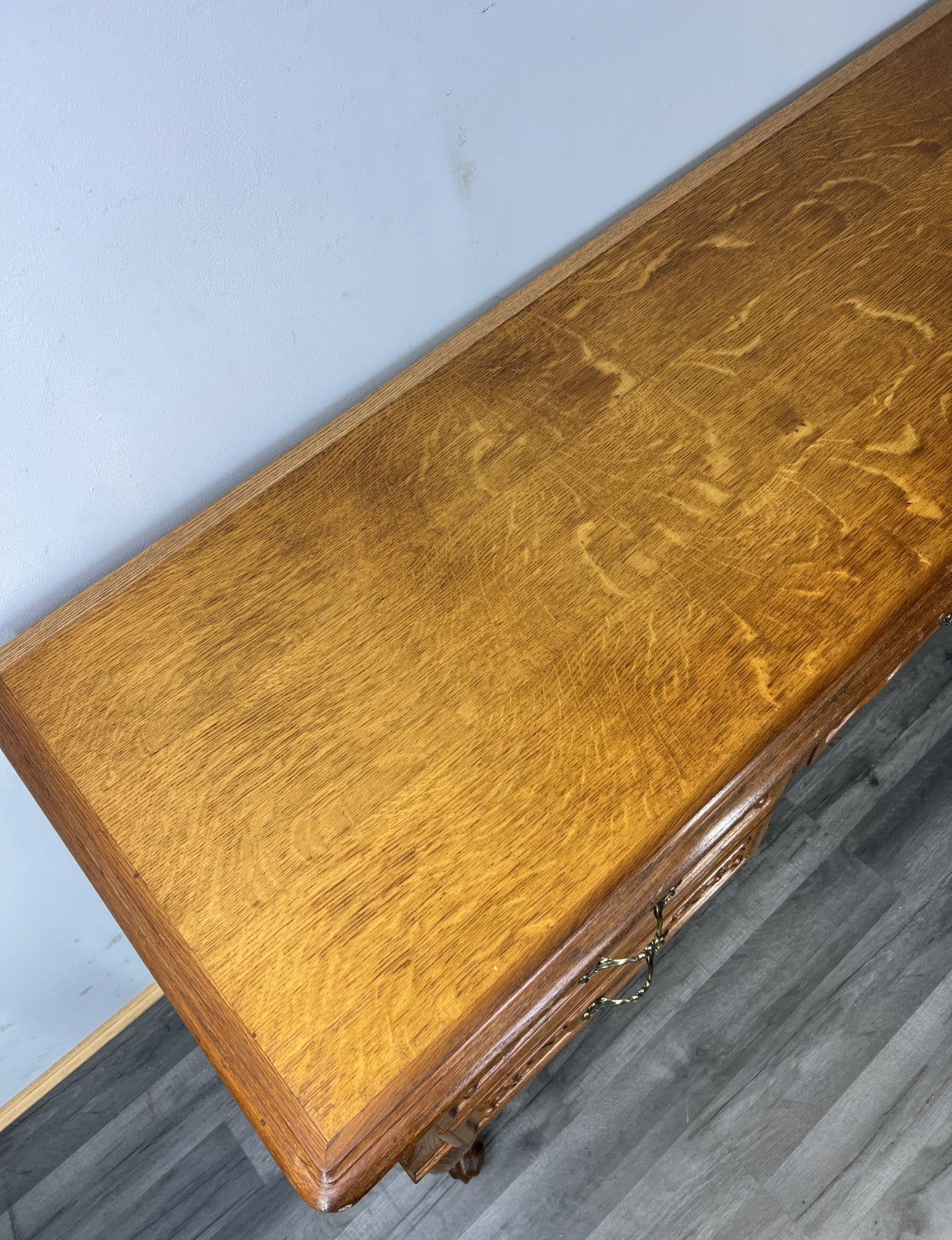 Cabinet Vintage French Louis XVI Style Carved Five Drawer Sideboard LOT 48056