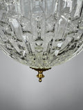Ceiling Lamp Vintage Style Brass Pressed Crystal Pendant Chandelier LOT 52034