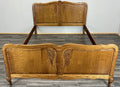 Bed Vintage French Louis XVI Double Bed Frame Oak Carved Headboard LOT 46190