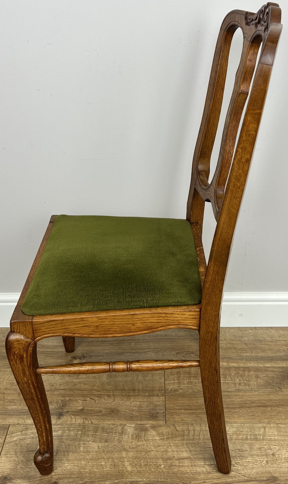 Dining Chairs Vintage French Louis Style Oak Set of 4 Upholstered Seats LOT 63478