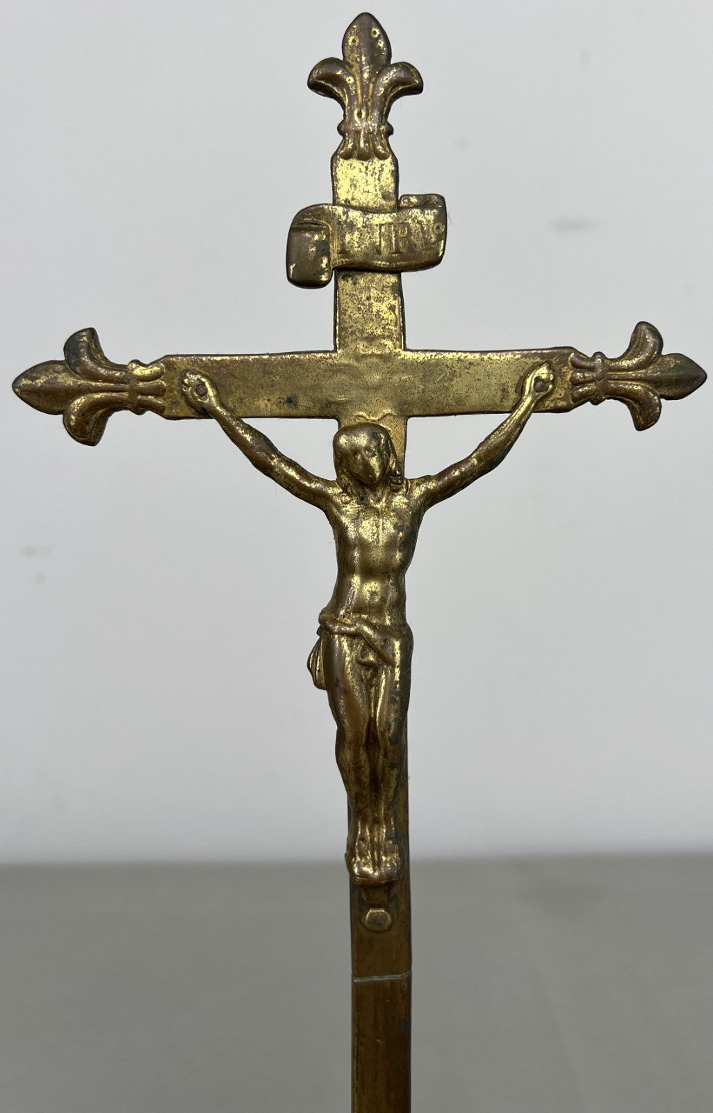 Crucifix Vintage French Style Religious Cross Ornate Freestanding LOT 64252