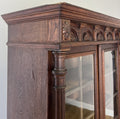 Bookcase Antique French Style Glazed Display Cabinet Oak Sideboard LOT 6545