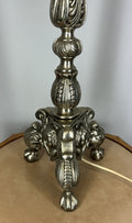 Lamp Vintage French Style Brass Ornate Table Lamp with Shade LOT 30205
