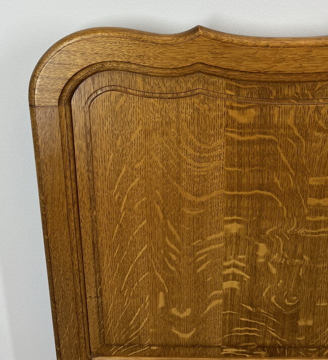 Bed Vintage French Louis XVI Double Bed Frame Oak Carved Headboard LOT 14628