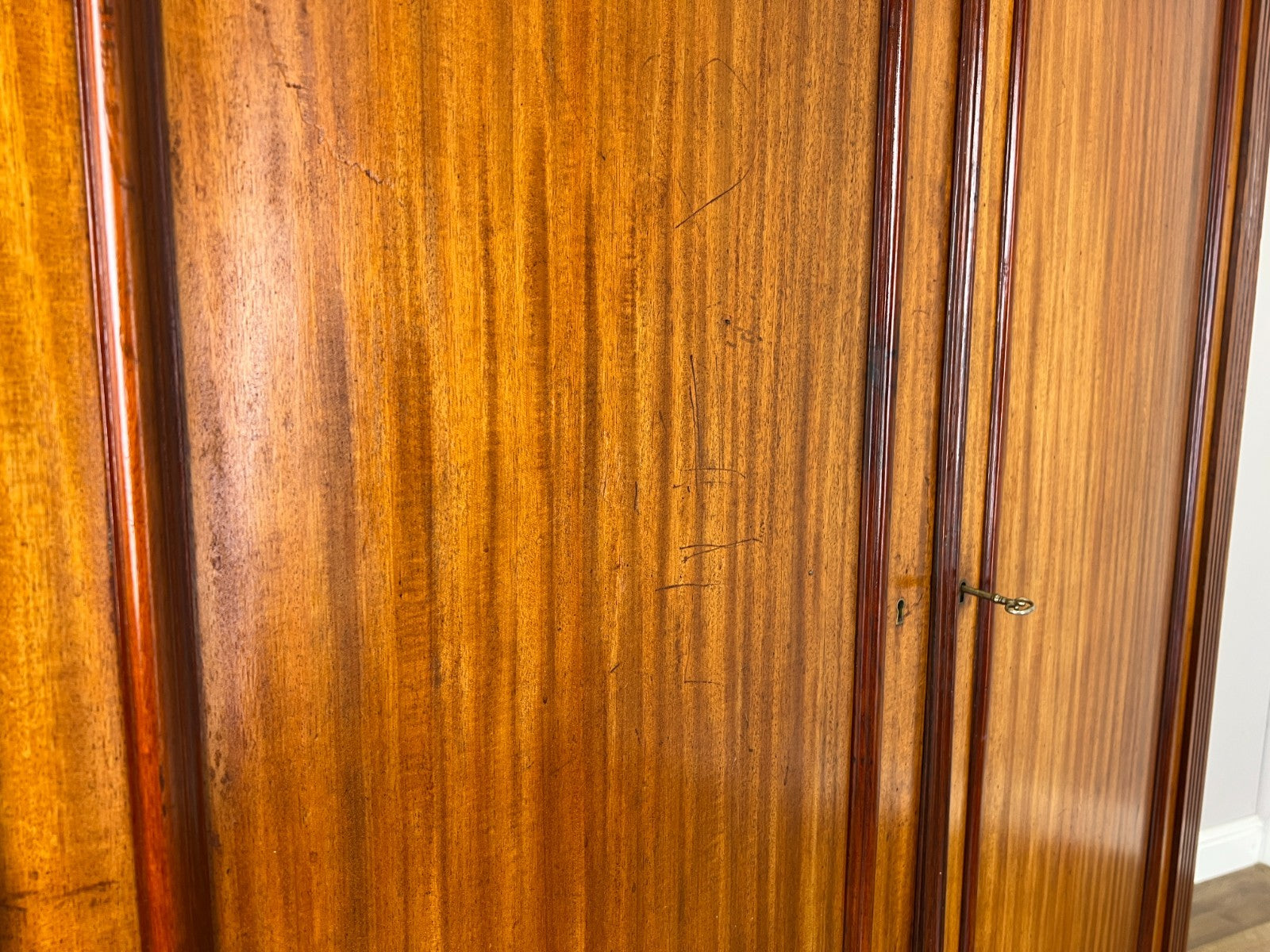 Wardrobe Antique French Style Two Door Mahogany Carved Armoire LOT 61565