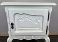 Pair of Bedside Tables Antique French Style Shabby Chic Carved Cabinets LOT 29864