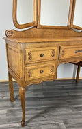 Vintage Dressing Table with mirror French Louis Oak Vanity Table Makeup LOT 45629