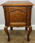 Pair of Bedside Tables Vintage French Louis Oak Nightstands Cabinets LOT 63074
