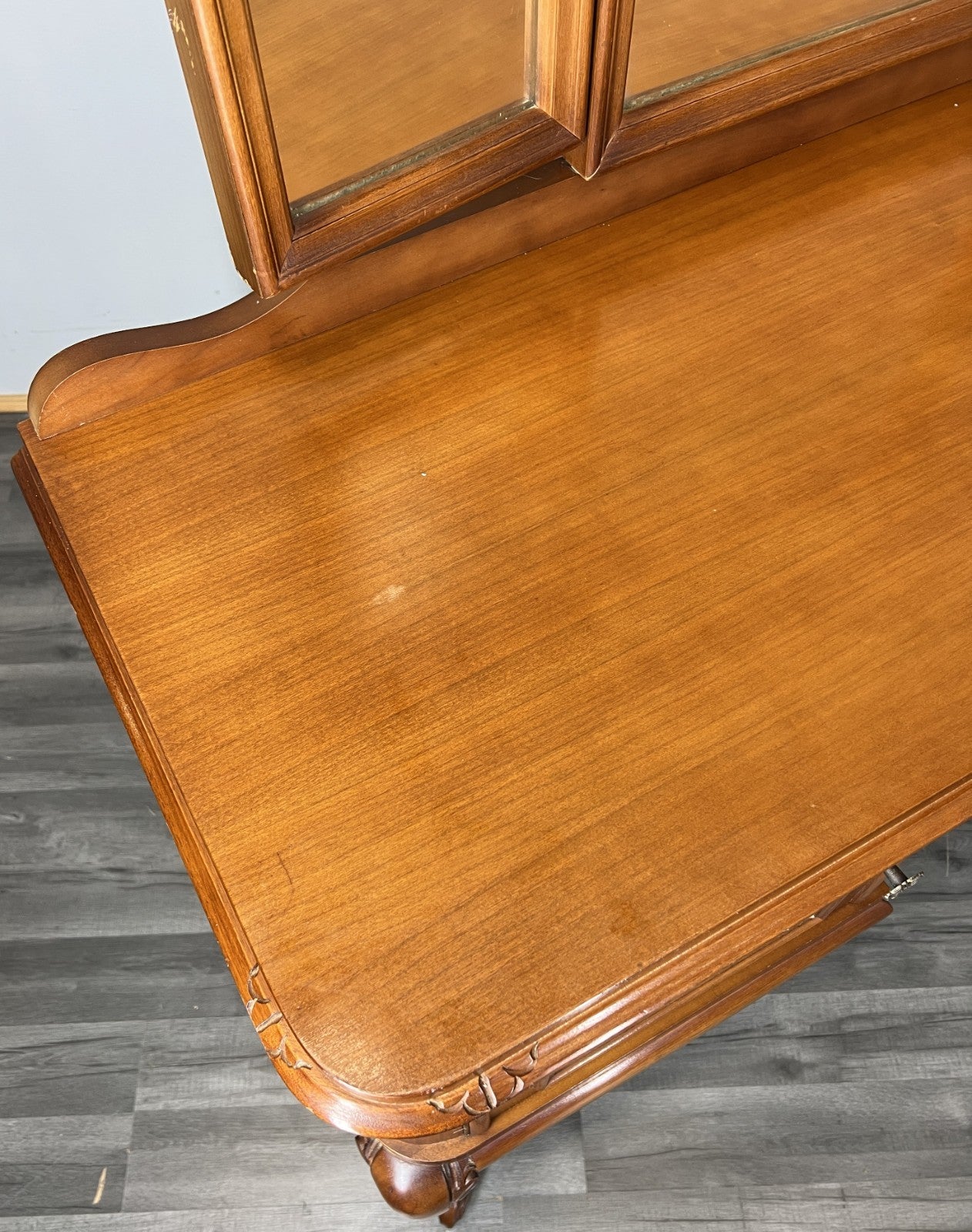 Vintage Dressing Table with Mirror French Louis Vanity Table Makeup LOT 45654