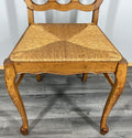 Chairs Vintage French Louis XVI Style Oak Upholstered Set of 4 Carved LOT 440310