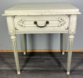 Bedside Table Vintage French Shabby Chic Painted Drawer Carved Cabinet LOT 4042
