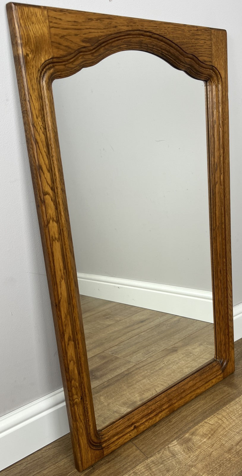 Mirror Vintage French Style Oak Carved Decorative Frame Wall Mirror LOT 62770