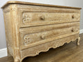 Chest of Drawers Vintage French Louis Oak 2 Drawers Carved Cabinet LOT 64063