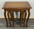 Nest of Tables Vintage French Louis XIV Oak Set of Three Side Tables LOT 6432