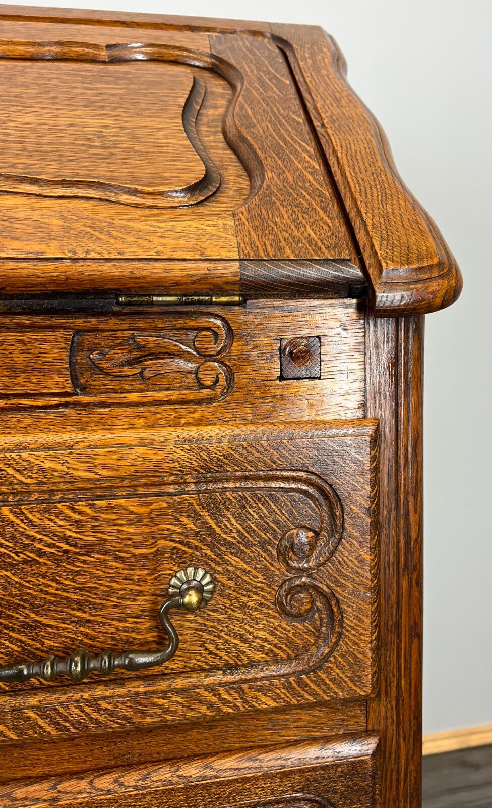 Secretaire Writing Desk Antique French Style Bureau Drop Front Cabinet LOT 352310