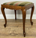 Footstool Vintage French Louis Style Oak Table Stool Upholstered Seat LOT 62291