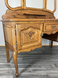 Vintage Dressing Table with Mirror French Oak Louis Vanity Table Makeup LOT 45678