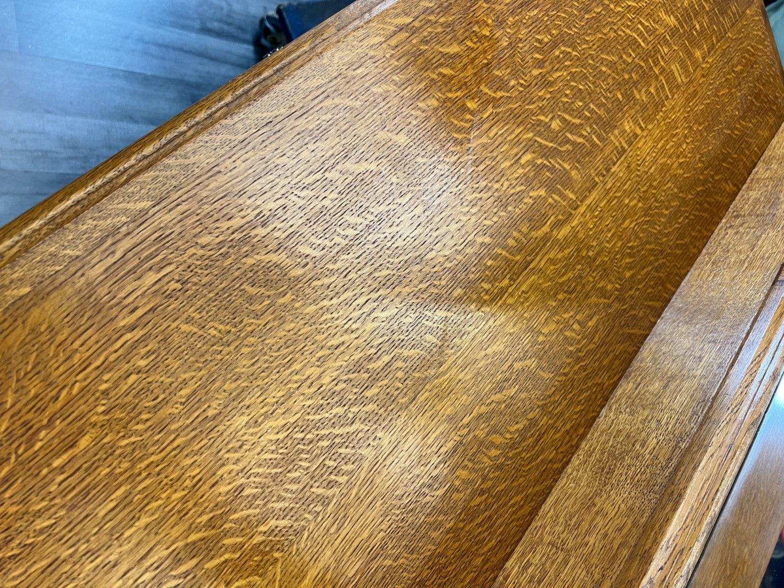 Vintage Dressing Table with mirror French Louis Oak Vanity Table Makeup LOT 456215