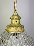 Ceiling Lamp Vintage Style Brass Pressed Crystal Pendant Chandelier LOT 52032
