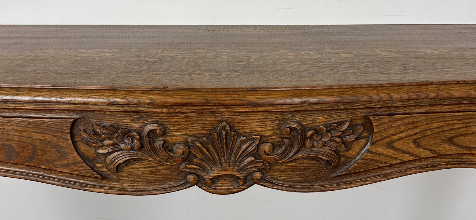 Table with Mirror Antique French Louis Oak Wall Mirror Console Table LOT 64023