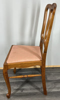 Chairs Vintage French Louis XVI Style Oak Upholstered Set of 5 Carved LOT 440212