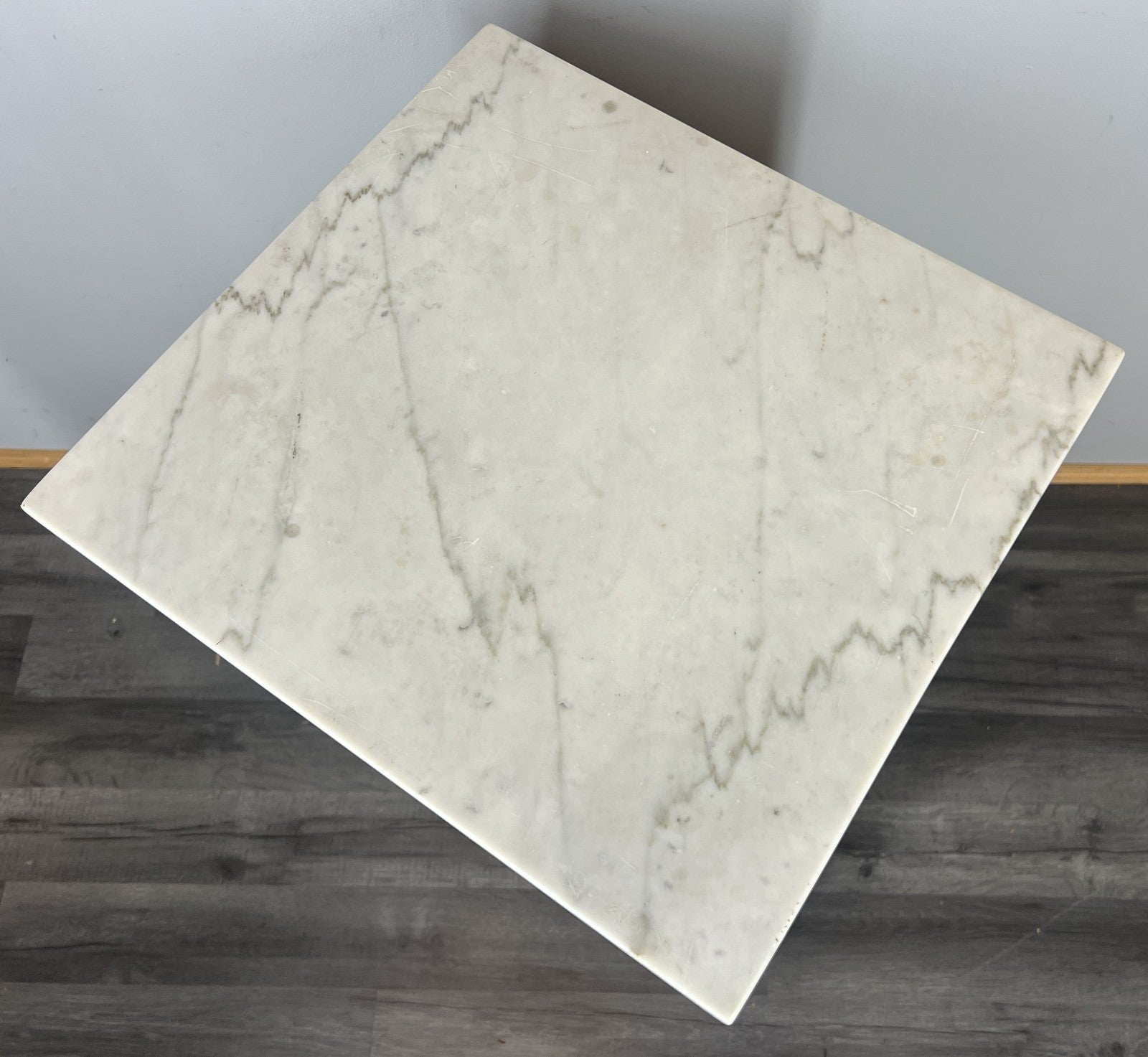 Bedside Table Antique French Style Oak with Marble Top Cabinet LOT 43397