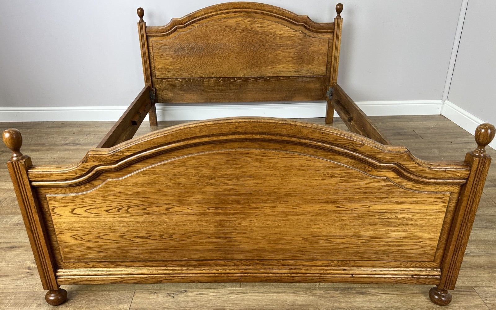 Bed Vintage French Style Double Bed Frame Carved Headboard LOT 63901