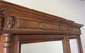 Wardrobe Antique French Style Oak Three Door Carved Mirrored Armoire LOT 62319
