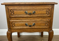 Pair of Bedside Tables Vintage French Louis Oak Nightstands Cabinets LOT 63505