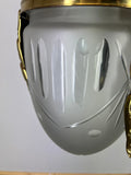 Ceiling Lamp Vintage Brass Pendant Chandelier Frosted Glass Light LOT 52558