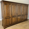 Wardrobe Vintage French Style Five Door Carved Armoire Cabinet LOT 61302