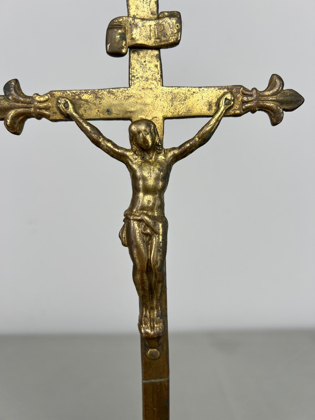 Crucifix Vintage French Style Religious Cross Ornate Freestanding LOT 64253