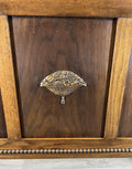 Bed Vintage French Style Oak Double Bed Frame Carved Headboard LOT 47293