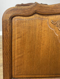 Bed Vintage French Louis XVI Oak Single Bed Frame Carved Headboard LOT 63898